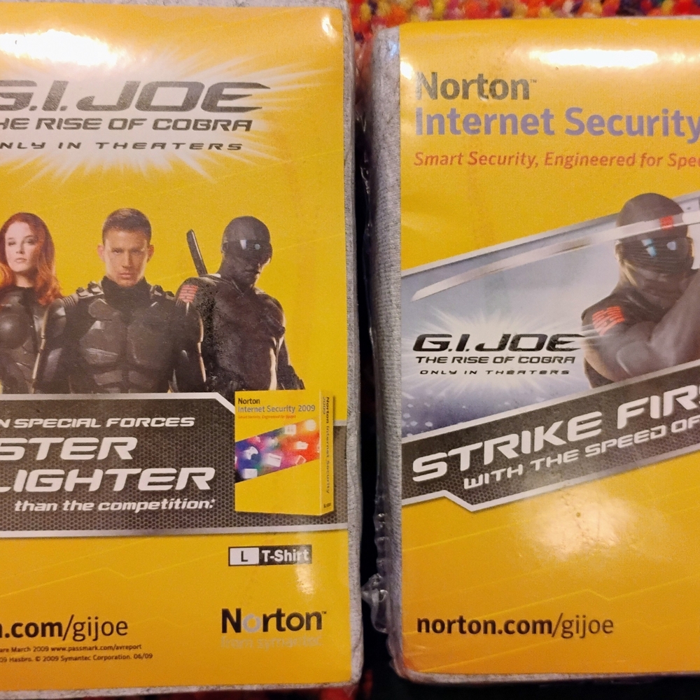 G.I. Joe The Rise of Cobra / Norton Internet Security SDCC Promo T-Shirt NEW